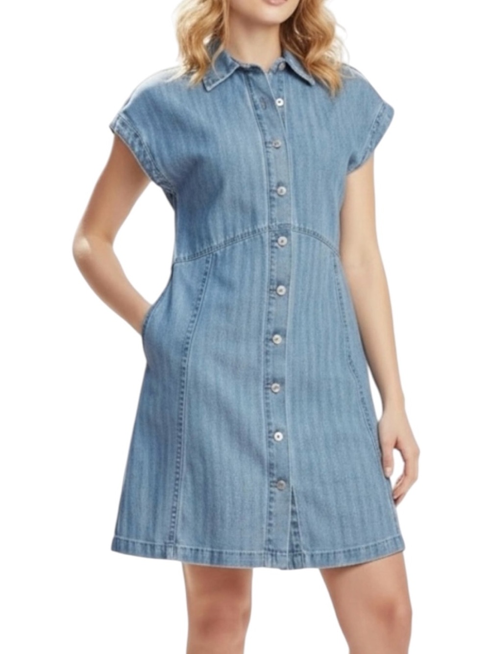 ❌❌SOLD❌❌Universal Thread Chambray Denim Shirt Dress XL Button Front